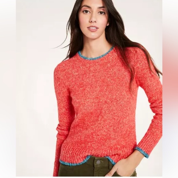 Brooks Brothers Sweaters - BROOKS BROTHERS Wool-Cotton Blend Tipped Sweater